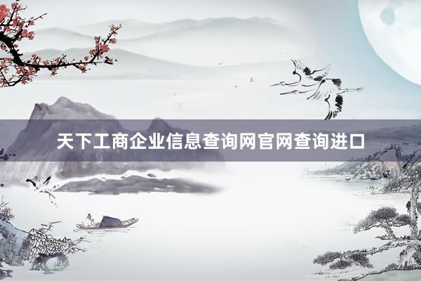 天下工商企业信息查询网官网查询进口