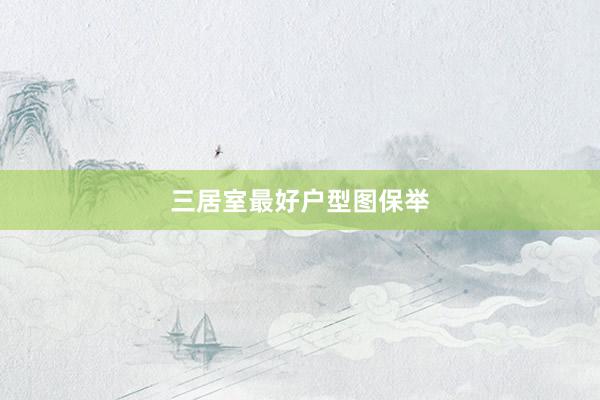 三居室最好户型图保举