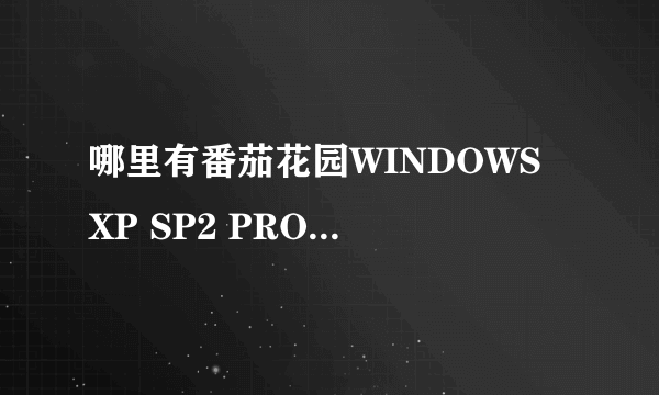 哪里有番茄花园WINDOWS XP SP2 PRO免激活Bulid03.28的下载